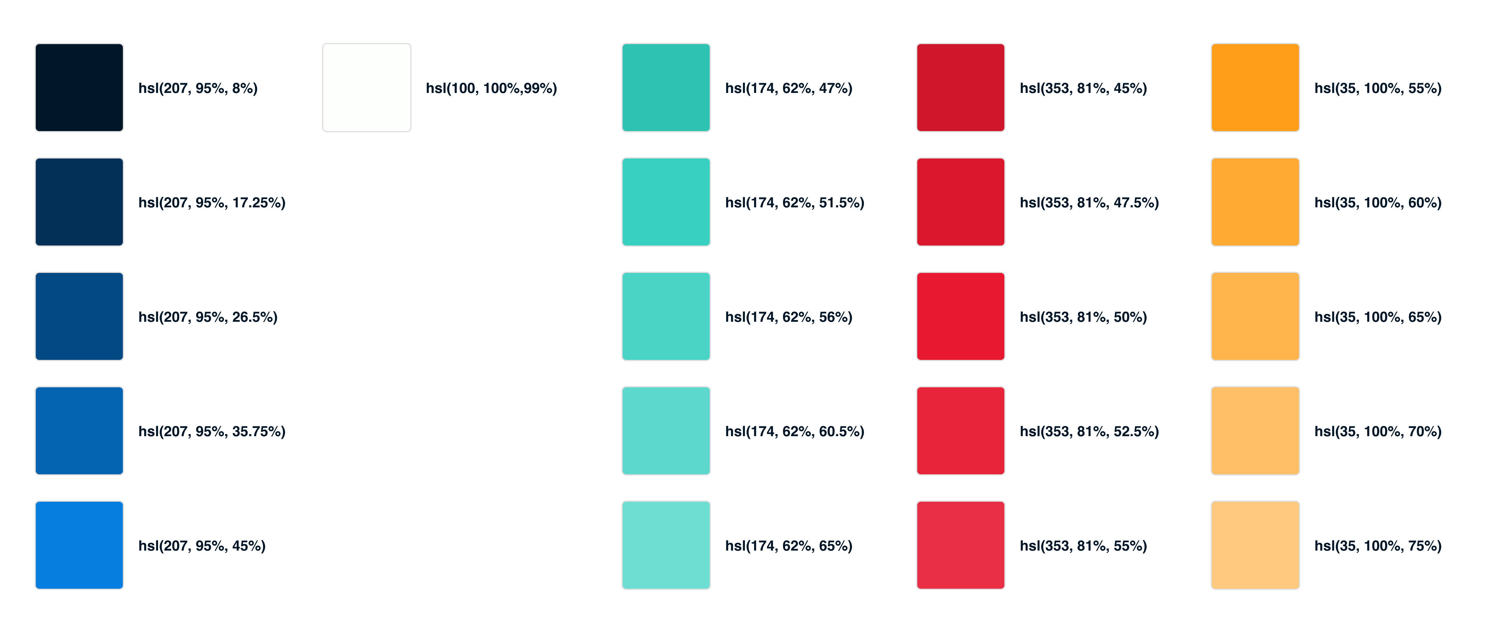 Complete color palette with state colors included
